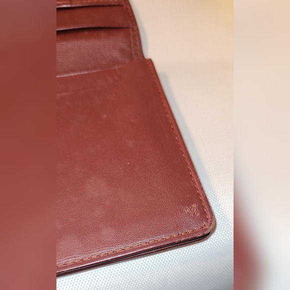 Auth Vintage Cartier Long Pills Mast Line Bordeaux Calfskin Leather- Burgundy - Picture 5 of 16